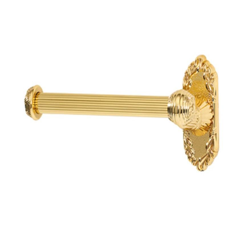 Ribbon & Reed Right Single Toilet Paper Holder in Polished Brass