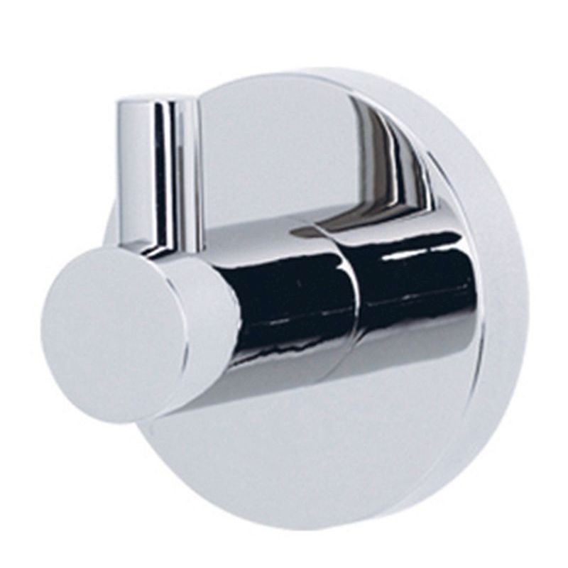 Contemporary I Single Robe Hook in Polished Chrome