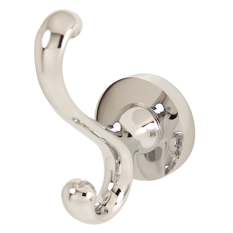 Contemporary I Double Robe Hook in Polished Chrome