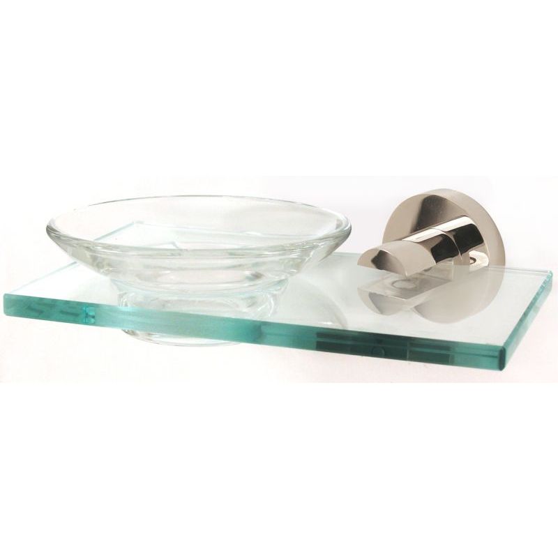 Contemporary I Soap Dish w/Holder in Polished Nickel