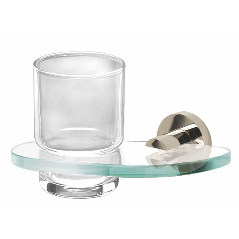 Contemporary I Tumbler Holder w/Tumbler in Polished Nickel