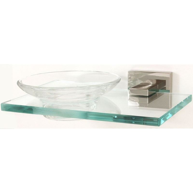 Contemporary II Soap Dish w/Holder in Polished Nickel