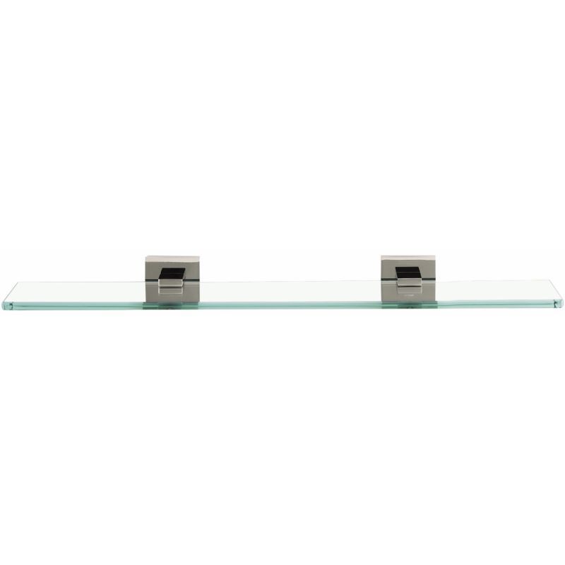 Contemporary II 18" Glass Shelf in Polished Nickel