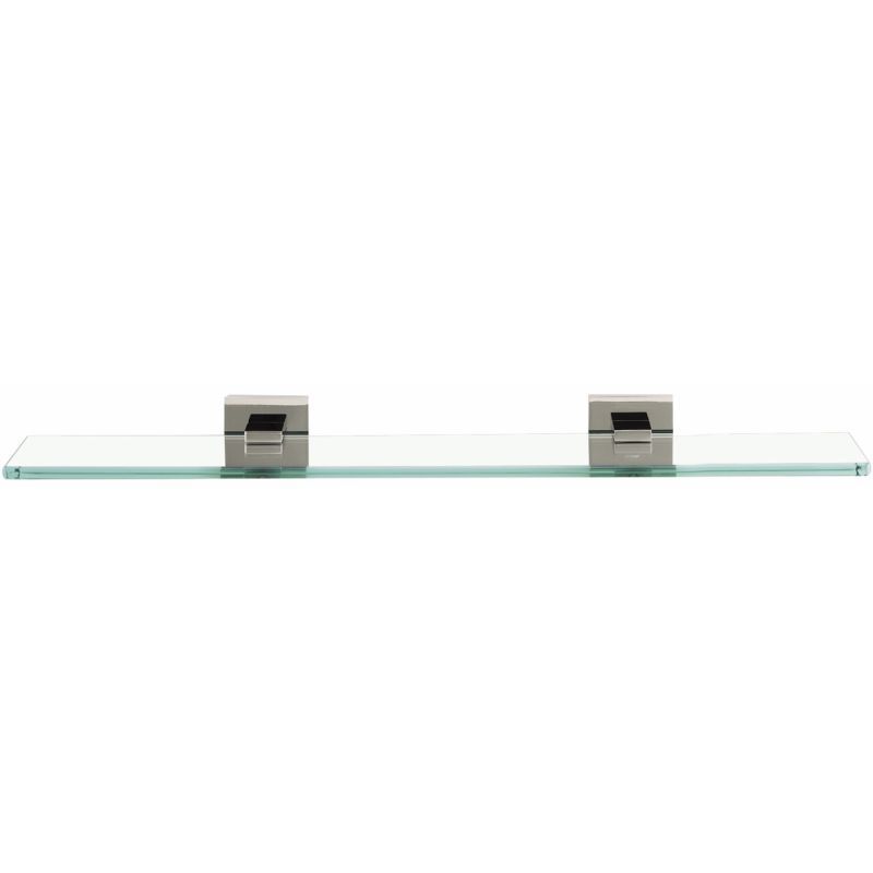 Contemporary II 18" Glass Shelf in Satin Nickel