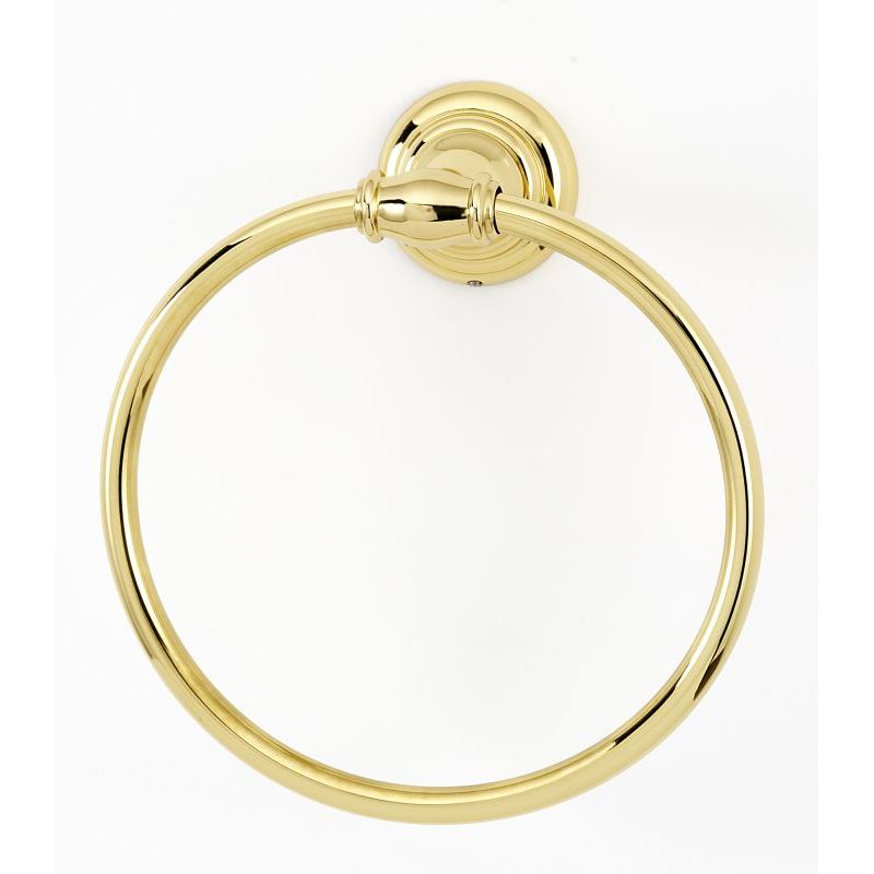 Charlies 6" Towel Ring in Polished Brass