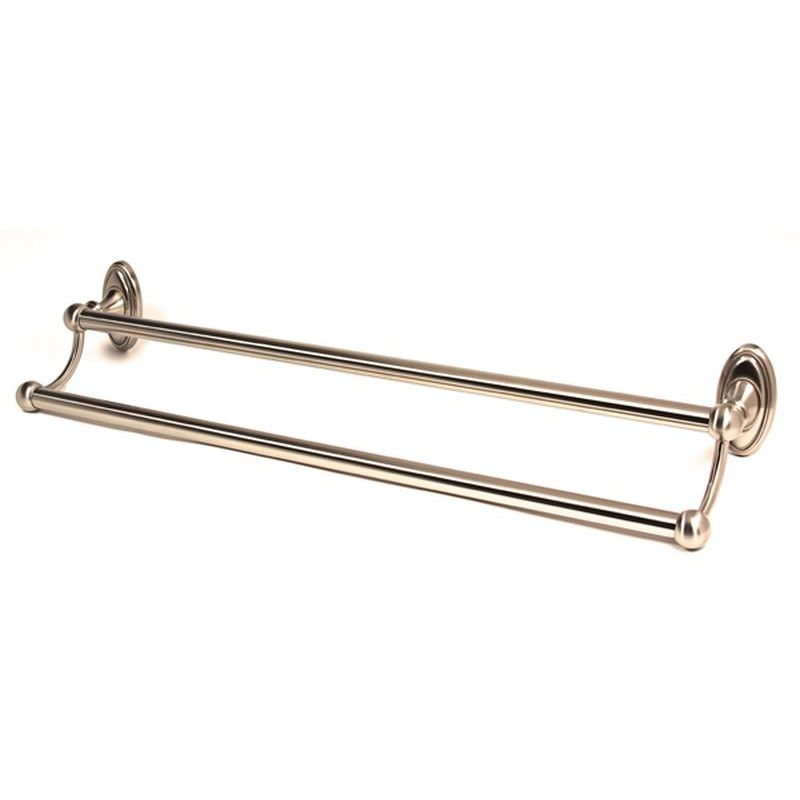 Classic Traditional 24" Double Towel Bar in Satin Nickel