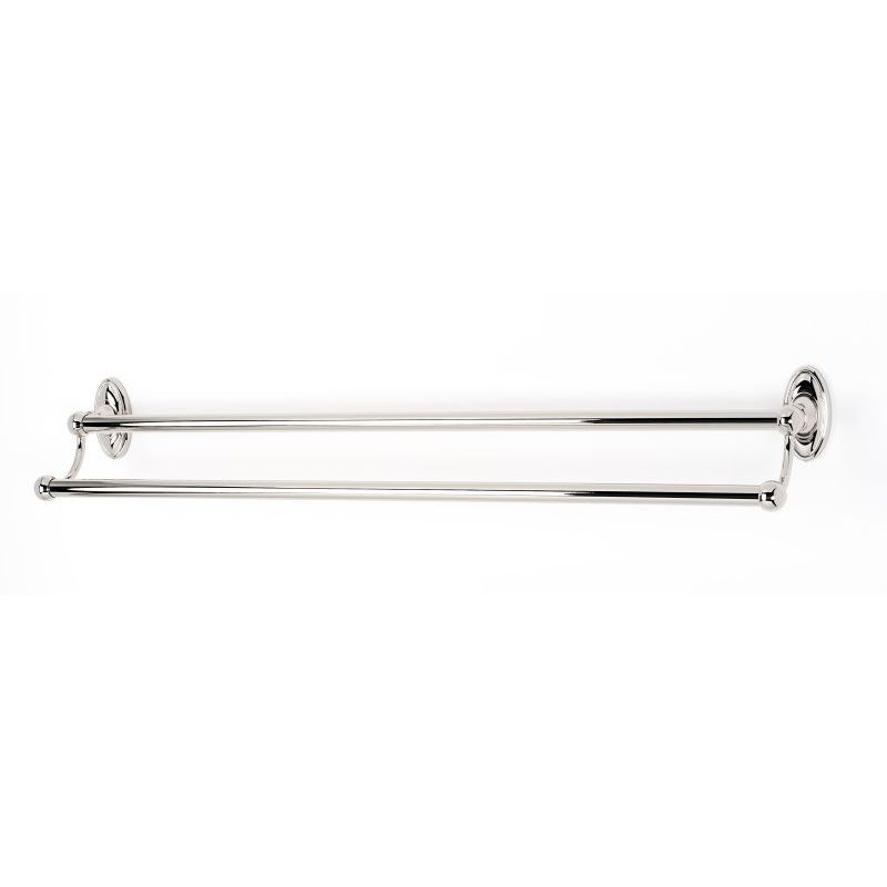 Classic Traditional 30" Double Towel Bar in Polished Nickel
