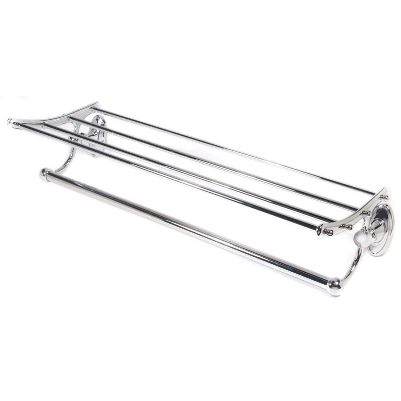 Classic Traditional 24" Double Towel Rack in Polished Chrome