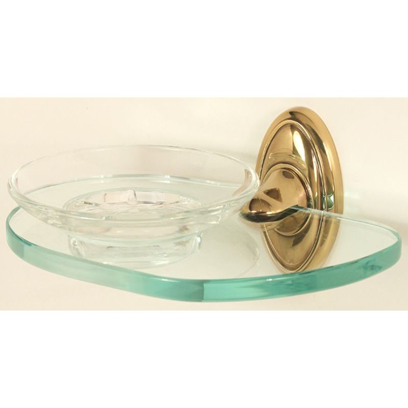 Classic Traditional Soap Dish w/Holder in Polished Brass