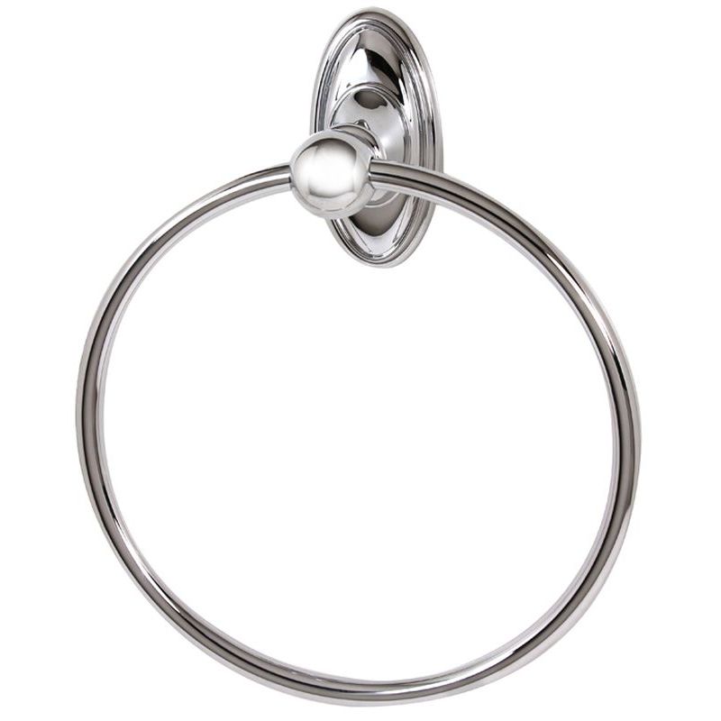 Classic Traditional 7" Towel Ring in Polished Chrome