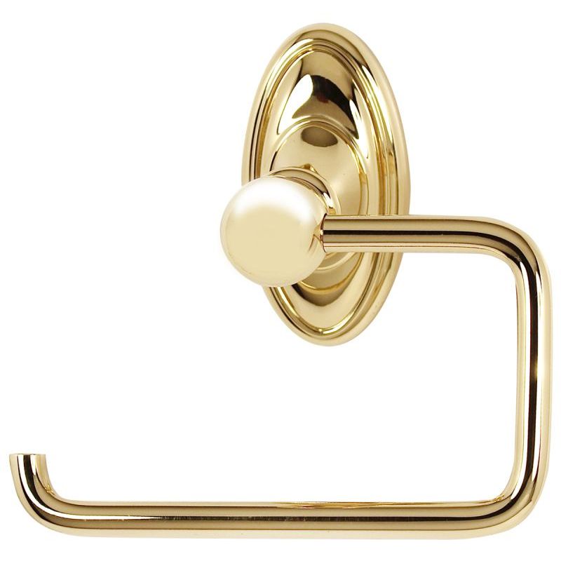 Classic Trad Single Toilet Paper Holder in Polished Brass
