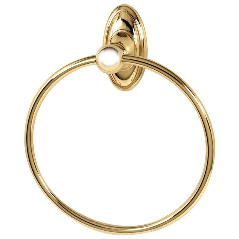 Classic Traditional 7" Towel Ring in Polished Brass