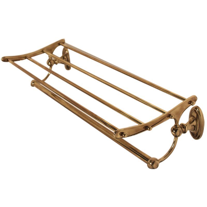 Classic Traditional 24" Double Towel Rack in Polished Antique