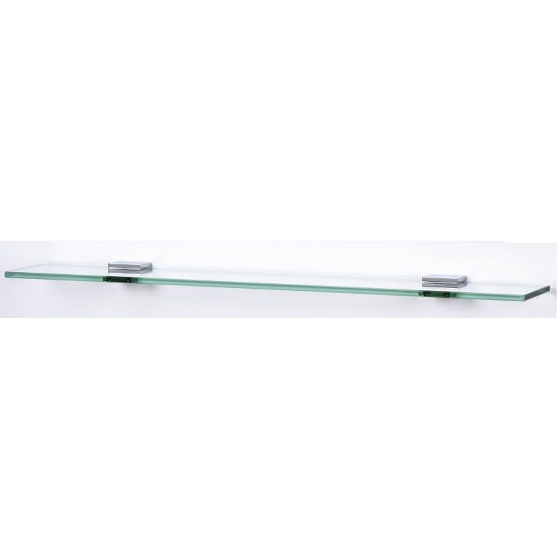 Contemporary II 24" Glass Shelf in Polished Chrome w/Brackets