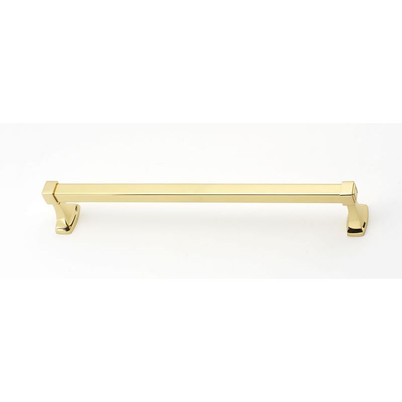 Cube 18" Towel Bar in Polished Brass