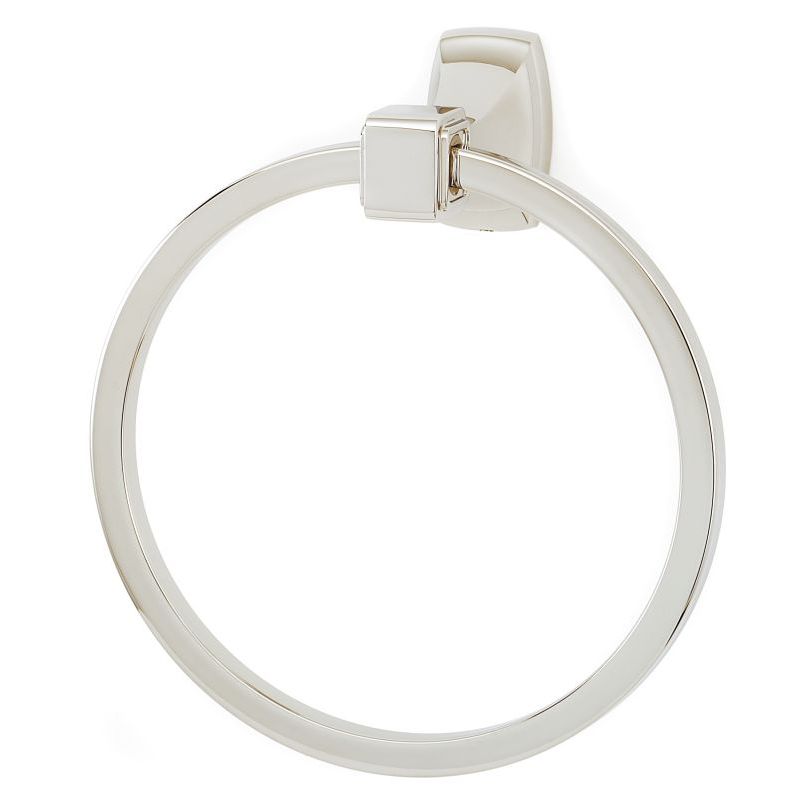 Cube 6" Towel Ring in Polished Nickel