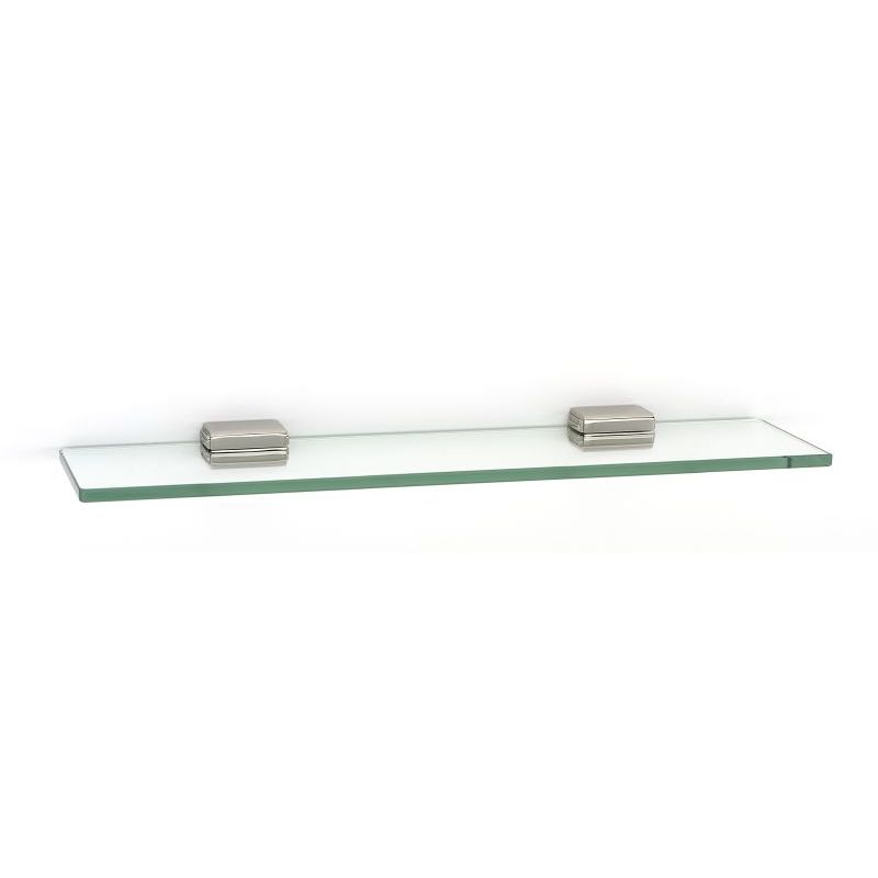 Cube 18" Glass Shelf in Polished Nickel