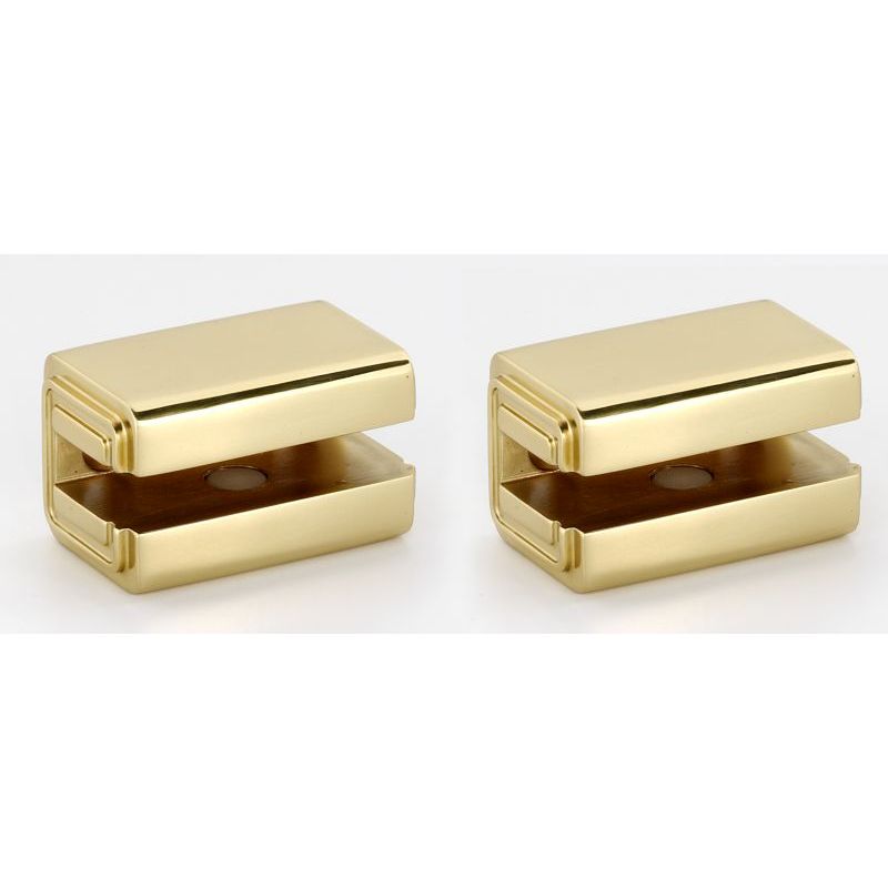 Cube Shelf Brackets in Polished Brass