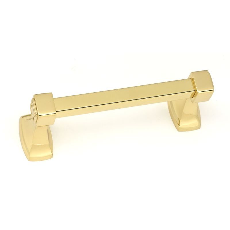 Cube Swing Toilet Paper Holder in Polished Brass