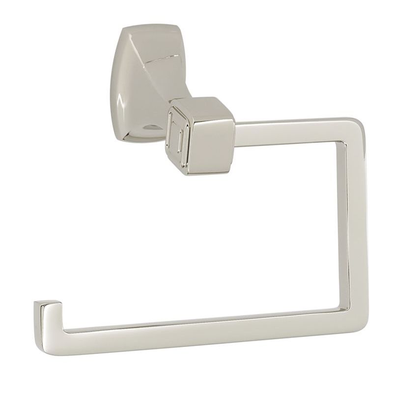 Cube Open Toilet Paper Holder in Polished Nickel