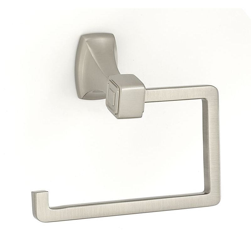 Cube Open Toilet Paper Holder in Satin Nickel