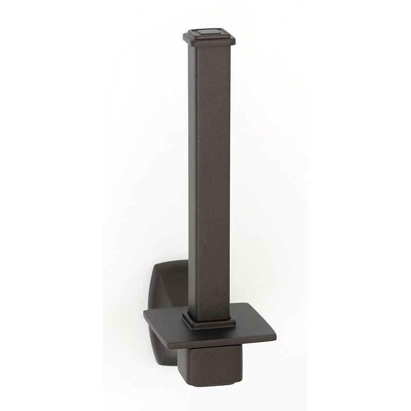 Cube Post Toilet Paper Holder in Chocolate Bronze