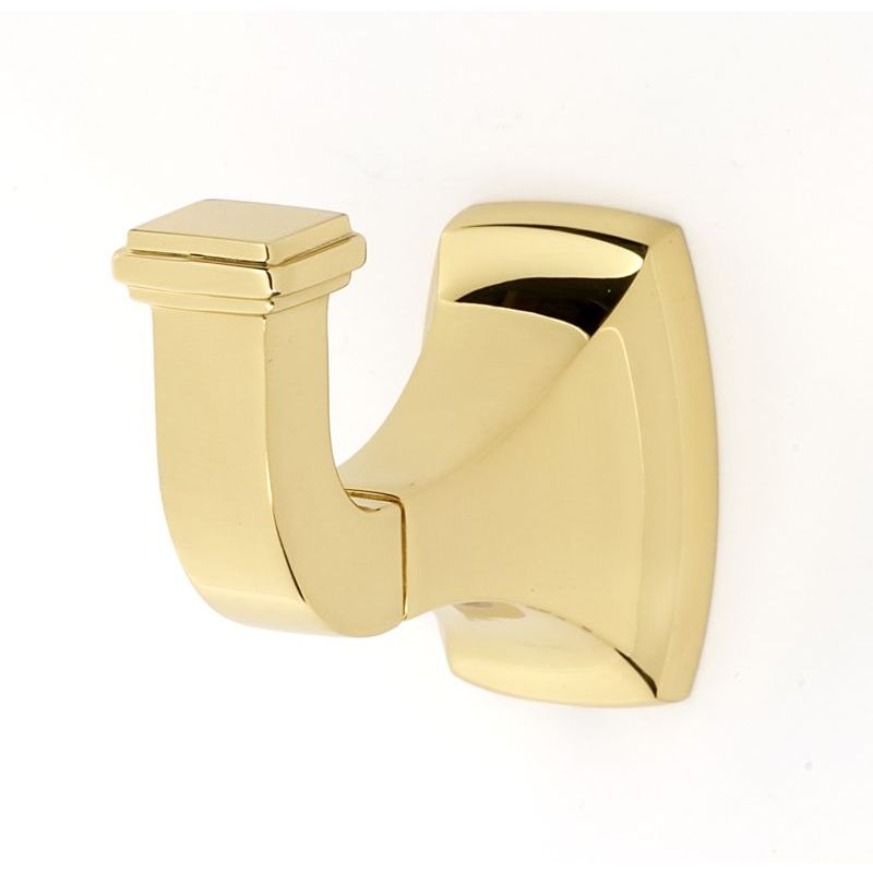 Cube Robe Hook in Polished Brass