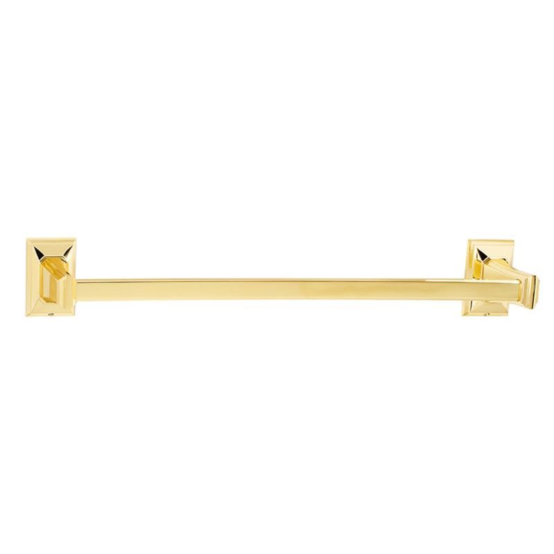 Geometric 18" Towel Bar in Polished Brass