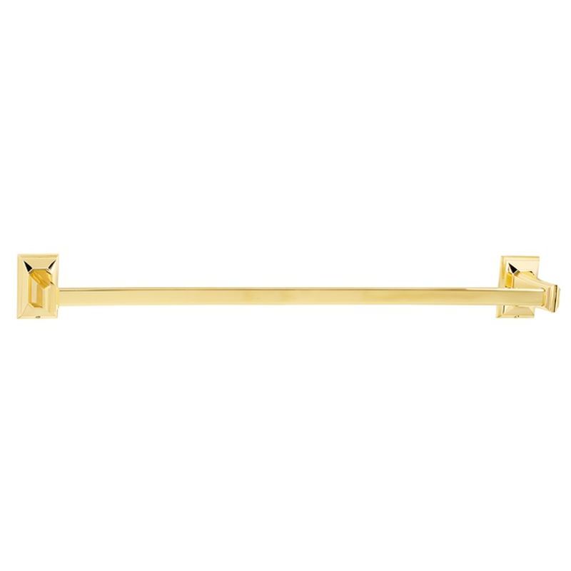 Geometric 24" Towel Bar in Polished Brass