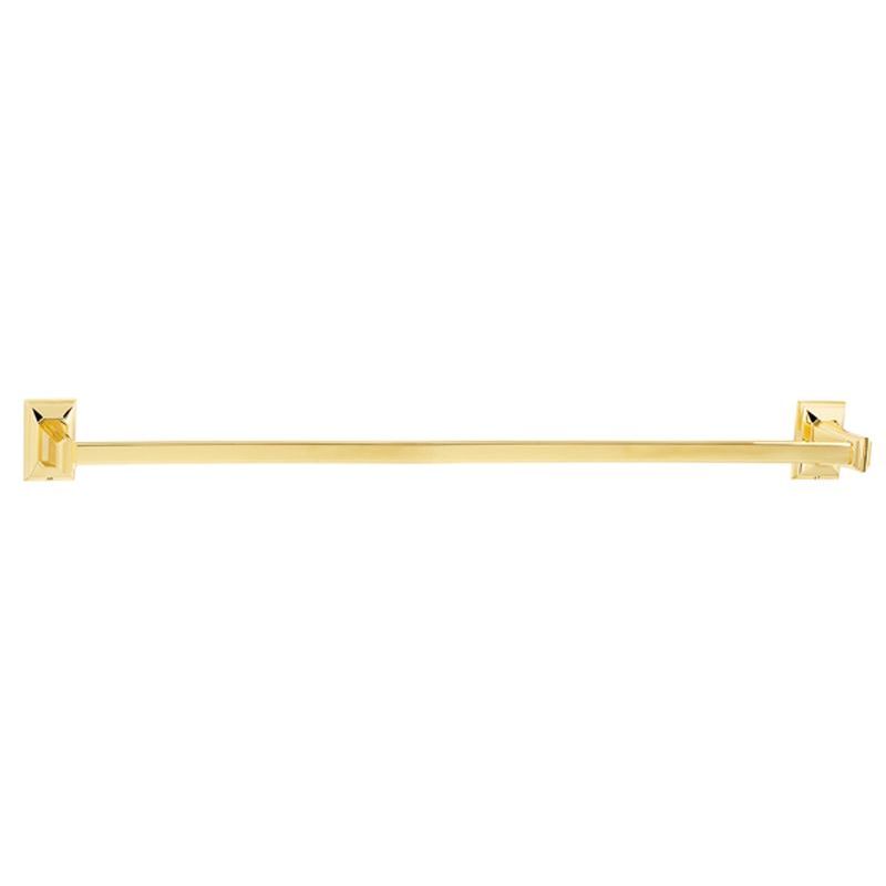 Geometric 30" Towel Bar in Polished Brass