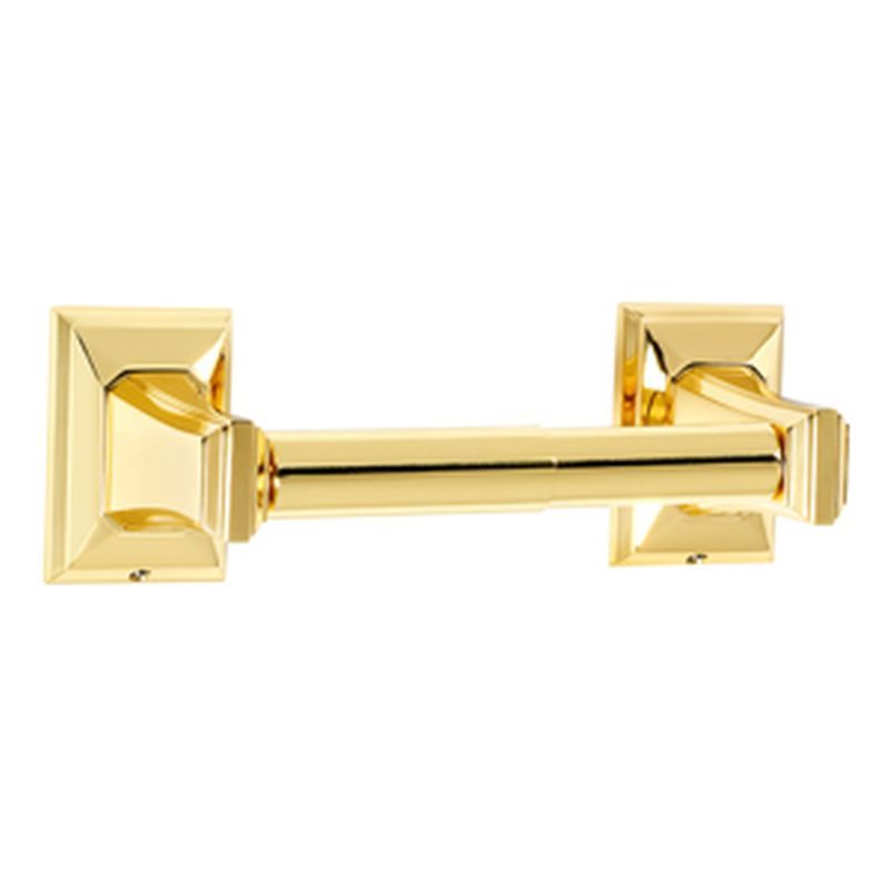Geometric Toilet Paper Holder in Polished Brass