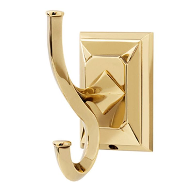 Geometric 4" Robe Hook in Polished Antique