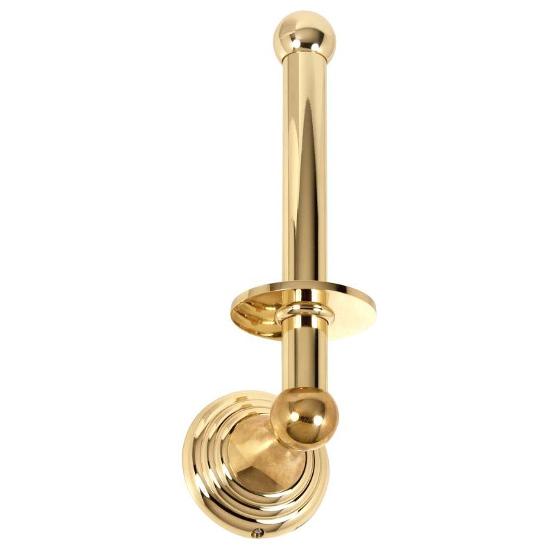 Embassy Post Toilet Paper Holder in Polished Brass