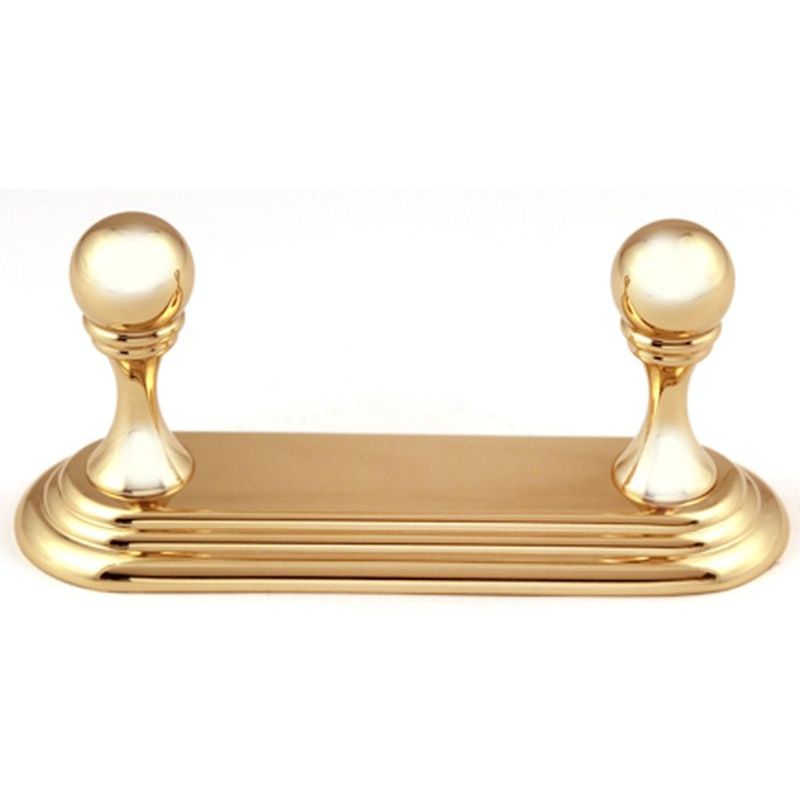 Embassy Double Robe Hook in Polished Brass
