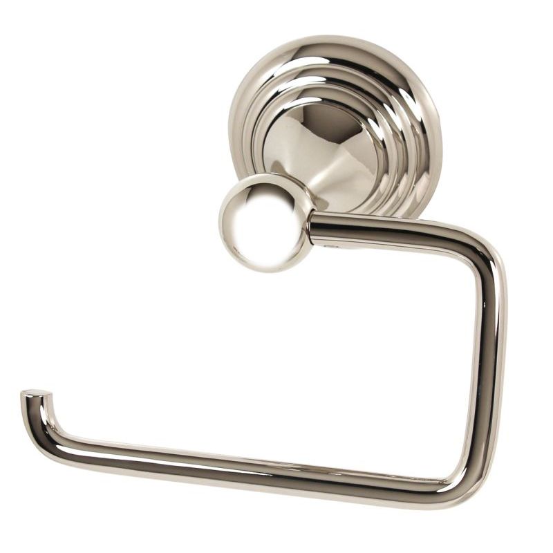 Embassy Open Toilet Paper Holder in Polished Nickel