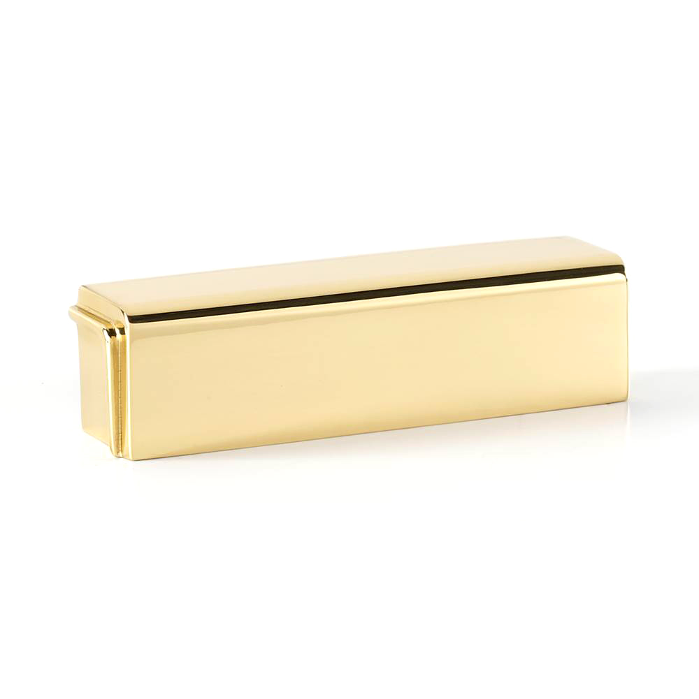 Cube 3" Cup Pull in Polished Brass