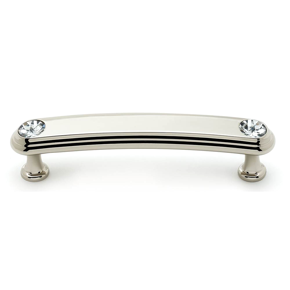 Crystal 3-1/2" Pull in Polished Nickel