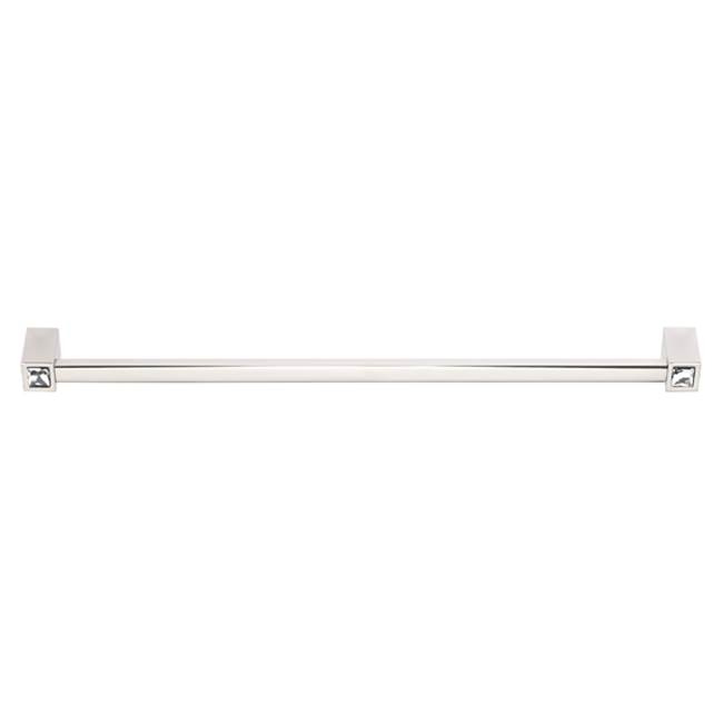 Contemporary Crystal 12" Appliance Pull w/Polished Nickel