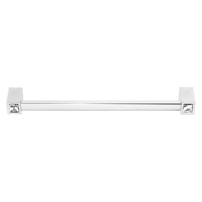 Contemporary Crystal 8" Appliance Pull w/Polished Chrome