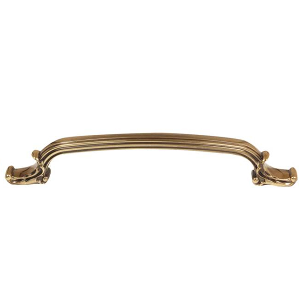 Ornate 8" Appliance Pull w/Polished Antique Finish
