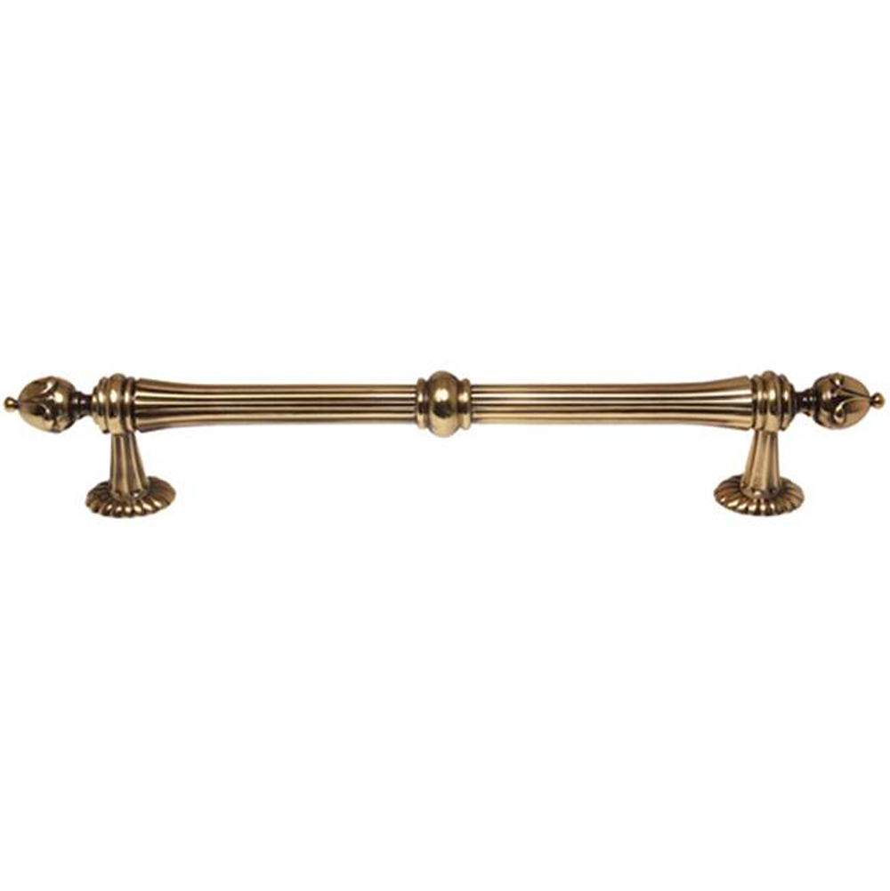 Ornate 8" Appliance Pull w/Polished Antique Finish