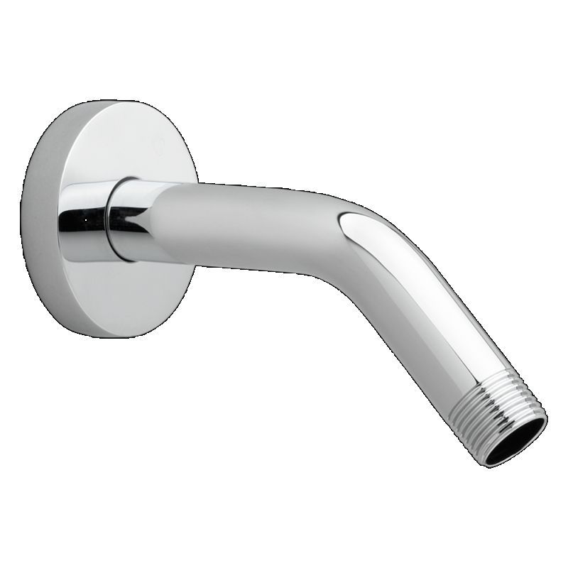 Modern 5" Wall Mount Shower Arm & Flange in Polished Chrome