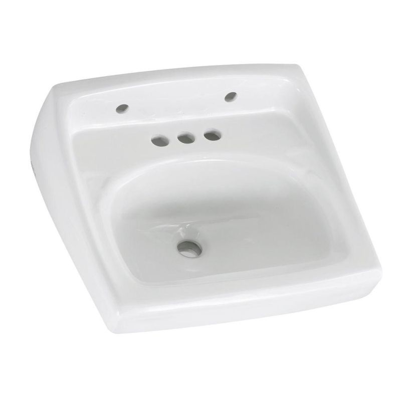 Lav sink white wall mounted 4CC vitreous china - Lucerne