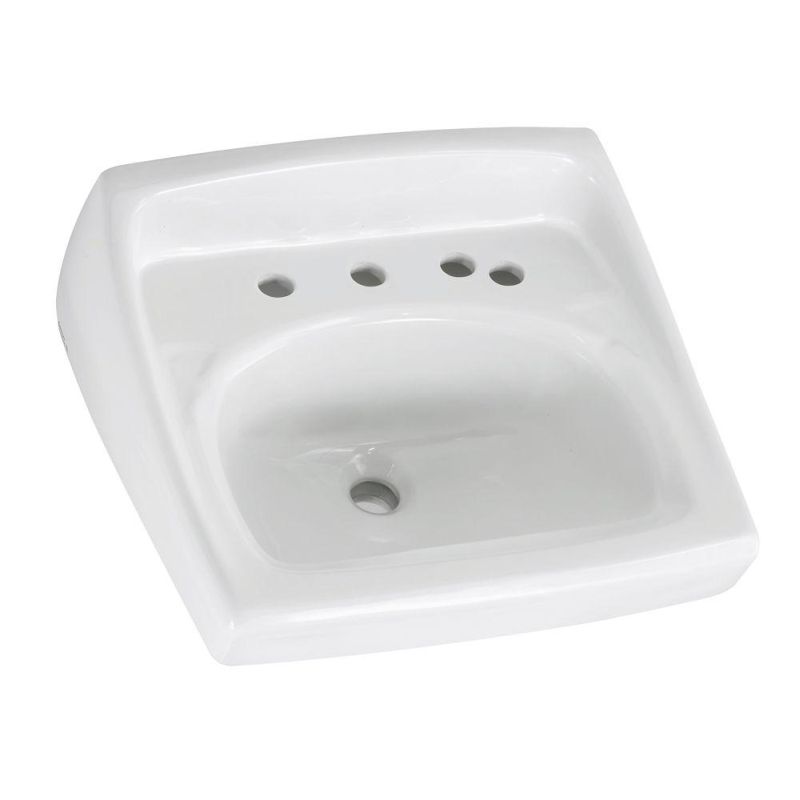 Lucerne 20-1/2x18-1/4" Wall-Hung Lav Sink in White w/8" Faucet Centers