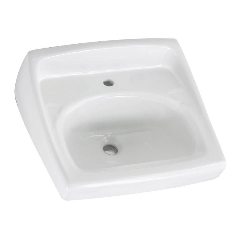 Lucerne 20-1/2x18-1/4" White Wall-Hung Lav Sink w/1 Faucet Hole