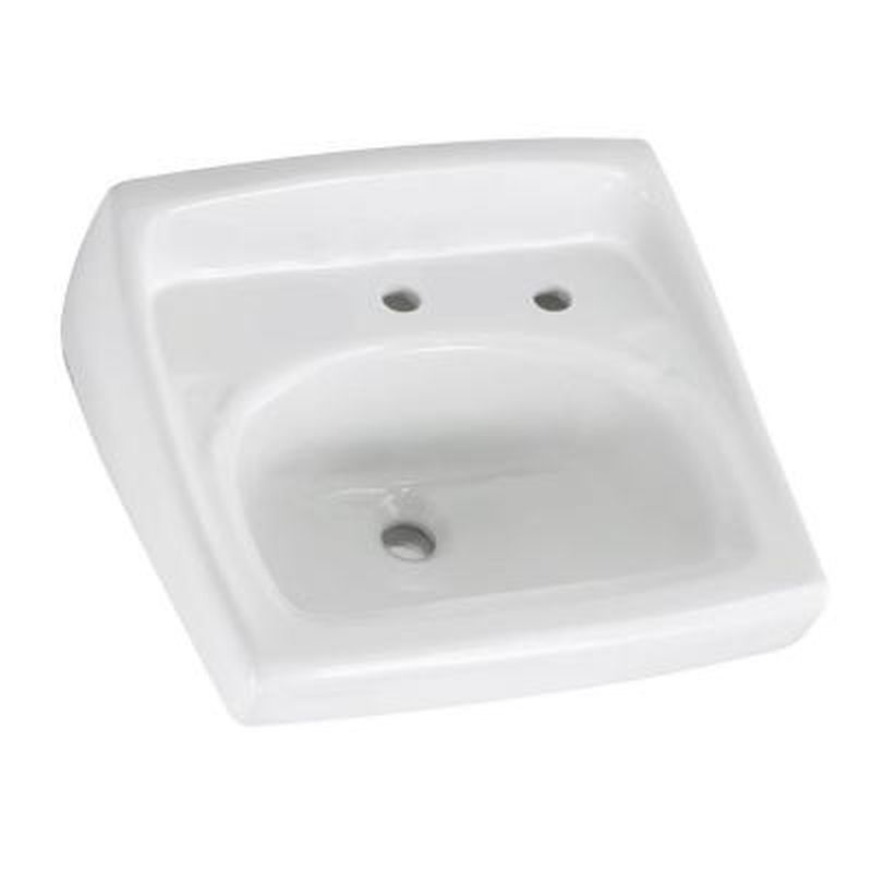 Lucerne 20-1/2x18-1/4" Wall-Hung Lav Sink in White w/1 Faucet Hole