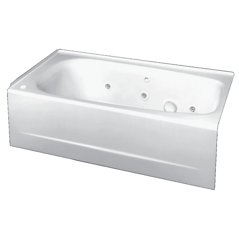 Cambridge 60x32" Whirlpool Bathtub White w/Right Drain