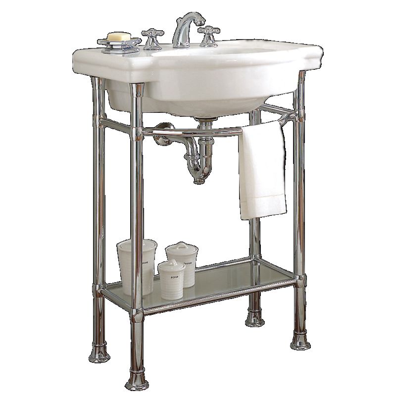 Retrospect Lavatory Console Table Legs Only in Chrome