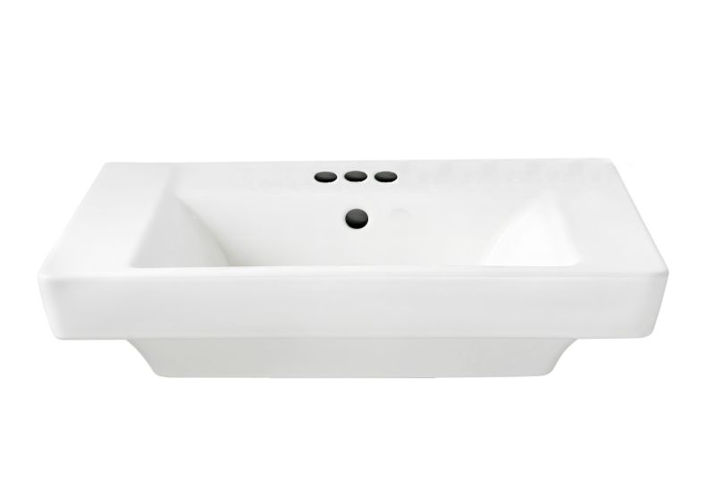 Boulevard 24x19 Pedestal Sink in White w/4" Faucet Centers