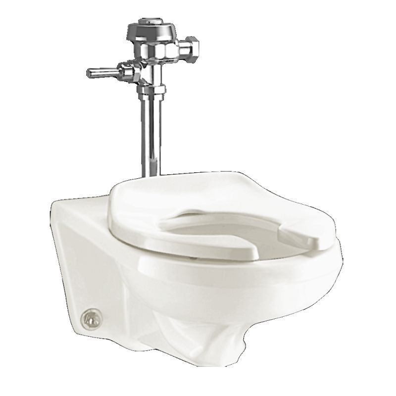 Afwall ADA Retrofit EverClean Flushometer Elong Toilet Bowl Only in White